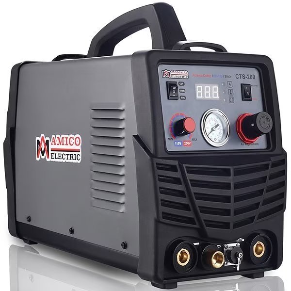 Multifunction 50A Plasma Cutter, 200A HF-TIG & Stick Arc Welder, Compatible Foot Pedal: FP515-1K., Amico Electric, Mfr#: CTS-200B
